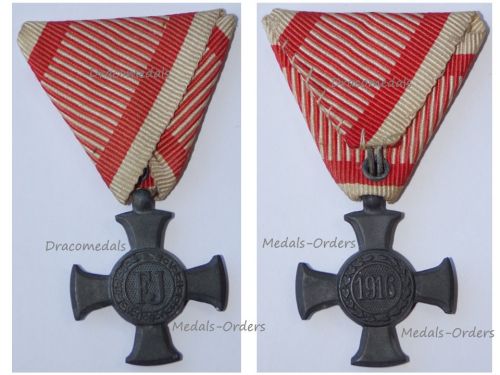 Austria Hungary WWI Iron Cross for Merit 1916 in Zinc