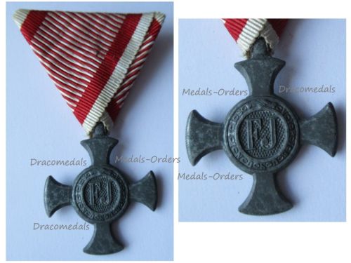 Austria Hungary WWI Iron Cross for Merit 1916 in Zinc