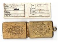 Austria Hungary WWI Officer's Legitimization Case (Dog Tag) of a Captain of the Infantry Regiment N.52 "Baikovitz"