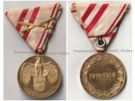 Austria WWI Commemorative Medal with Swords for Combatants Unmarked Type