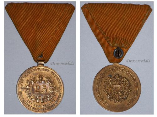 Austria WWI Firefighter's Long Service Medal for 25 Years 1st Austrian Republic 1918 1938