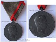 Austria Hungary WWI Wound Medal Laeso Militi for Permanent Disability Signed by Placht
