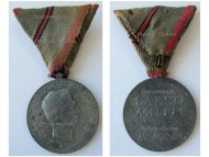 Austria Hungary WWI Wound Medal Laeso Militi for Single Wound Marked HMA 1918 in Aluminum Signed by Placht 