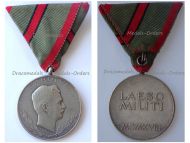 Austria Hungary WWI Wound Medal Laeso Militi for Single Wound in Silvered Bronze