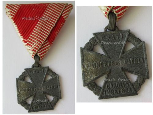 Austria Hungary WWI Kaiser Karl's Cross of the Troops 1917
