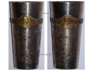 Germany Austria Hungary WWI Patriotic Goblet for Officers with the Portrait of Kaiser Wilhelm & Franz Joseph 1914 1915 Large Type