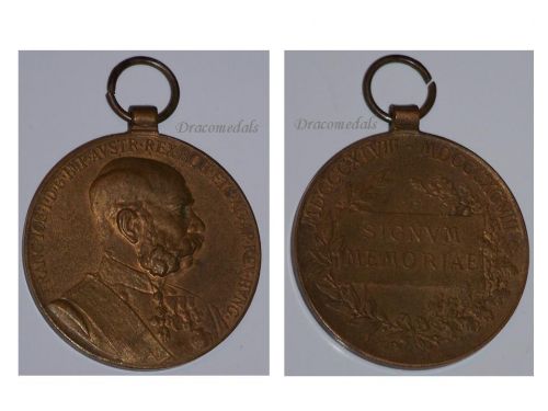 Austria Hungary Golden Jubilee Medal for the 50th Anniversary of Kaiser Franz Joseph's Reign 1848 1898 for the Armed Forces