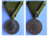 Austria Hungary Commemorative Medal for the Campaigns Prior to 1873, Marked Z, Thick, Type IX in Bronze Gilt - RARE VARIATION