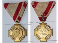 Austria Hungary Diamond Jubilee Cross for the 60th Anniversary Kaiser Franz Joseph's Reign 1848 1908 for the Armed Forces