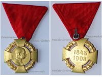 Austria Hungary Diamond Jubilee Cross for the 60th Anniversary Kaiser Franz Joseph's Reign 1848 1908 for State Officials