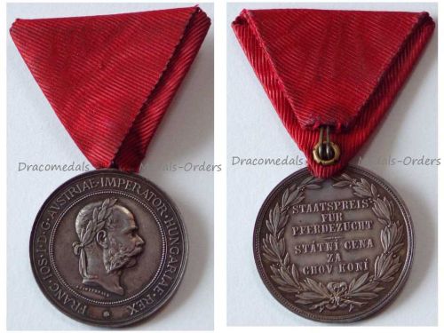 Austria Hungary State Award for Horse Breeding 1890 1908 by Tautenhayn Bilingual in German & Czech