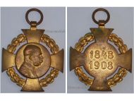 Austria Hungary Diamond Jubilee Cross for the 60th Anniversary Kaiser Franz Joseph's Reign 1848 1908