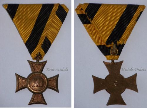 Austria Hungary Long Military Service Cross for XII Years 2nd Class for NCO and Enlisted Men 1890 1913