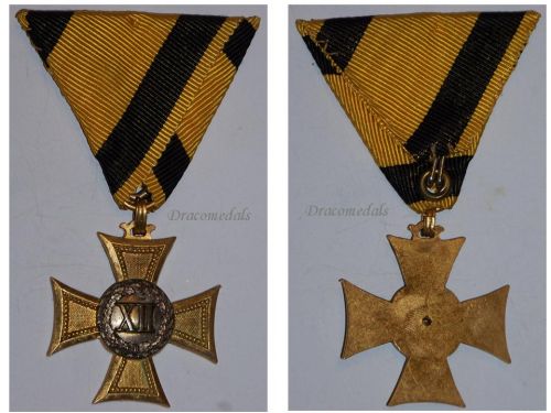 Austria Hungary Long Military Service Cross for XII Years 1st Class for NCO and Enlisted Men 1867 1890