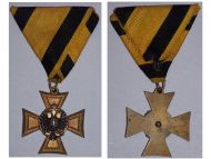 Austria Hungary Long Military Service Cross for 25 Years 1st Class for Officers 1849 1867