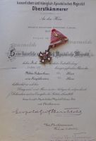 Austria Hungary WWI Cross of Military Merit III Class with Crossed Swords & Diploma Dated 1917 to the German Officer Eugen Von Wulffen Lieutenant of the 97th Prussian Infantry Regiment