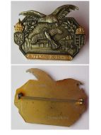 Austria Hungary WWI Cap Badge KuKLFT Gut Land 1914-15, Eagle & Etrich Taube Aircraft of the Austro-Hungarian Aviation Troops