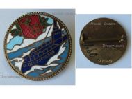 Austria Hungary WWI Cap Badge U-Boot Deutschland & Bremen Merchant Submarine Uboat 1916 Marked Ges Gesch