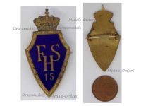 Austria Hungary WWI Cap Badge 15 FHS KuK 15th Hussar Cavalry Regiment "Archduke Franz Salvator" 1915