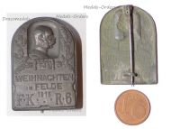 Austria Hungary WWI Cap Badge Weihnachten im Felde FK R6 FJI Christmas on the Front 1915 6th Field Artillery Regiment Kaiser Franz Joseph by BSW