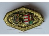 Austria Hungary WWI Cap Badge KuK Austrian Hungarian United Coat of Arms