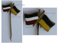 Austria Hungary WWI Cap Badge Central Powers Flags Stickpin