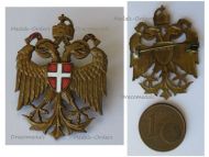Austria Hungary WWI Cap Badge Vienna Wien Coat of Arms with the Imperial Double Headed Eagle by Daju