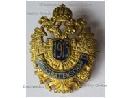 Austria Hungary WWI Cap Badge Kriegspatenschaft 1915 with the Imperial Double Headed Eagle