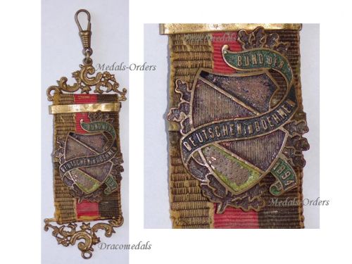Austria Hungary WWI Fob of the Union of Sudeten Germans of Bohemia 1894 Sudetenland