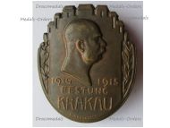 Austria Hungary WWI Cap Badge Festung Krakau Kaiser Franz Joseph 1914 1915 by Korschann