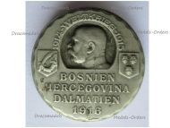 Austria Hungary WWI Cap Badge Bosnia Herzegovina Dalmatia 1916 by Gurschner in Nickel