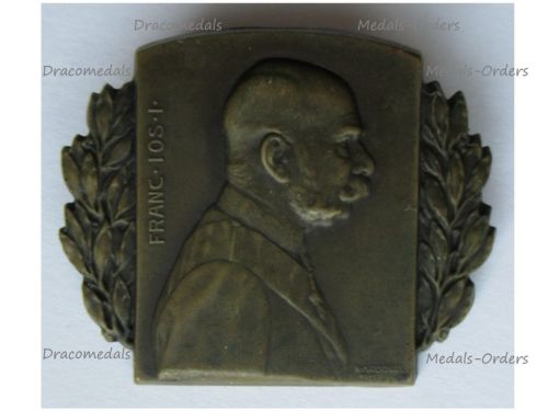 Austria Hungary WWI Cap Badge Kaiser Franz Joseph Portrait 1915 by Marschall