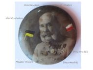 Austria Hungary WWI Vinyl Cap Badge Kaiser Franz Joseph
