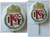 Austria Hungary WWI Cap Badge Kaiser Karl King of Hungary 1916 Stickpin