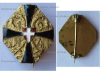Austria Hungary WWI Cap Badge Black Cross with the Imperial Double Headed Eagle Dated 1914