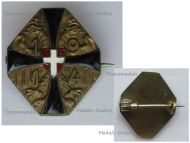 Austria Hungary WWI Cap Badge Black Cross with the Imperial Double Headed Eagle Dated 1914 