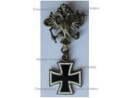 Austria Hungary WWI Cap Badge Iron Cross with the Imperial Double Headed Eagle