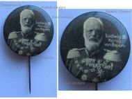Austria Hungary Germany WWI Cap Badge King Ludwig III of Bavaria Patriotic Stickpin