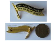 Austria Hungary WWI Cap Badge Wir Müssen Siegen Wir Werden Siegen
