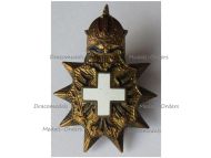 Austria Hungary WWI Cap Badge Austrian Society of the White Cross Lapel Pin for Officers