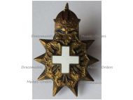 Austria Hungary WWI Cap Badge of the Austrian Society of the White Cross Lapel Pin for Officers