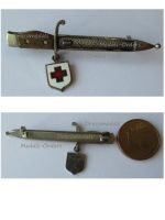 Austria Hungary WWI Cap Badge S98 Bayonet for the Mauser 98 Rifle with Red Cross Shield