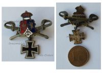 Austria Hungary WWI Cap Badge Polish Legion with Crossed Swords Iron Cross and the Coat of Arms of the Polish Lithuanian Ruthenian Commonwealth