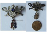 Austria Hungary WWI Cap Badge Polish Legion Eagle with Crossed Swords and the Coat of Arms of the Polish Lithuanian Ruthenian Commonwealth