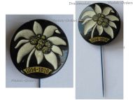 Austria Hungary WWI Cap Badge Edelweiss Stickpin 1914 1916 for the Alpine Troops