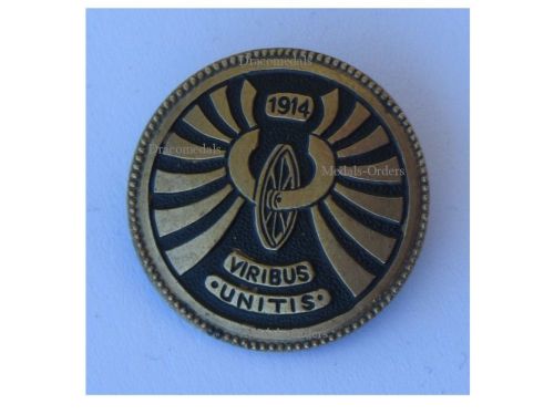 Austria Hungary WWI Official Badge of the KuK Railroad Personnel Viribus Unitis 1914