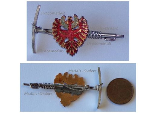 Austria Hungary WWI Cap Badge Pickaxe & Tirolean Eagle for the Gebirgsjaeger Mountain Infantry of Tirol (Alpine Troops of Tyrol) 