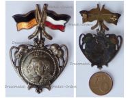 Austria Hungary WWI Cap Badge United Kaisers 1914 Central Powers Flags