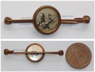 Austria Hungary WWI Cap Badge Brooch Viribus Unitis 1914 United Kaisers Franz Joseph and Wilhelm II