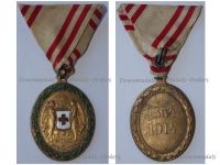 Austria Hungary WWI Red Cross Bronze Merit Medal with War Decoration 1864 1914